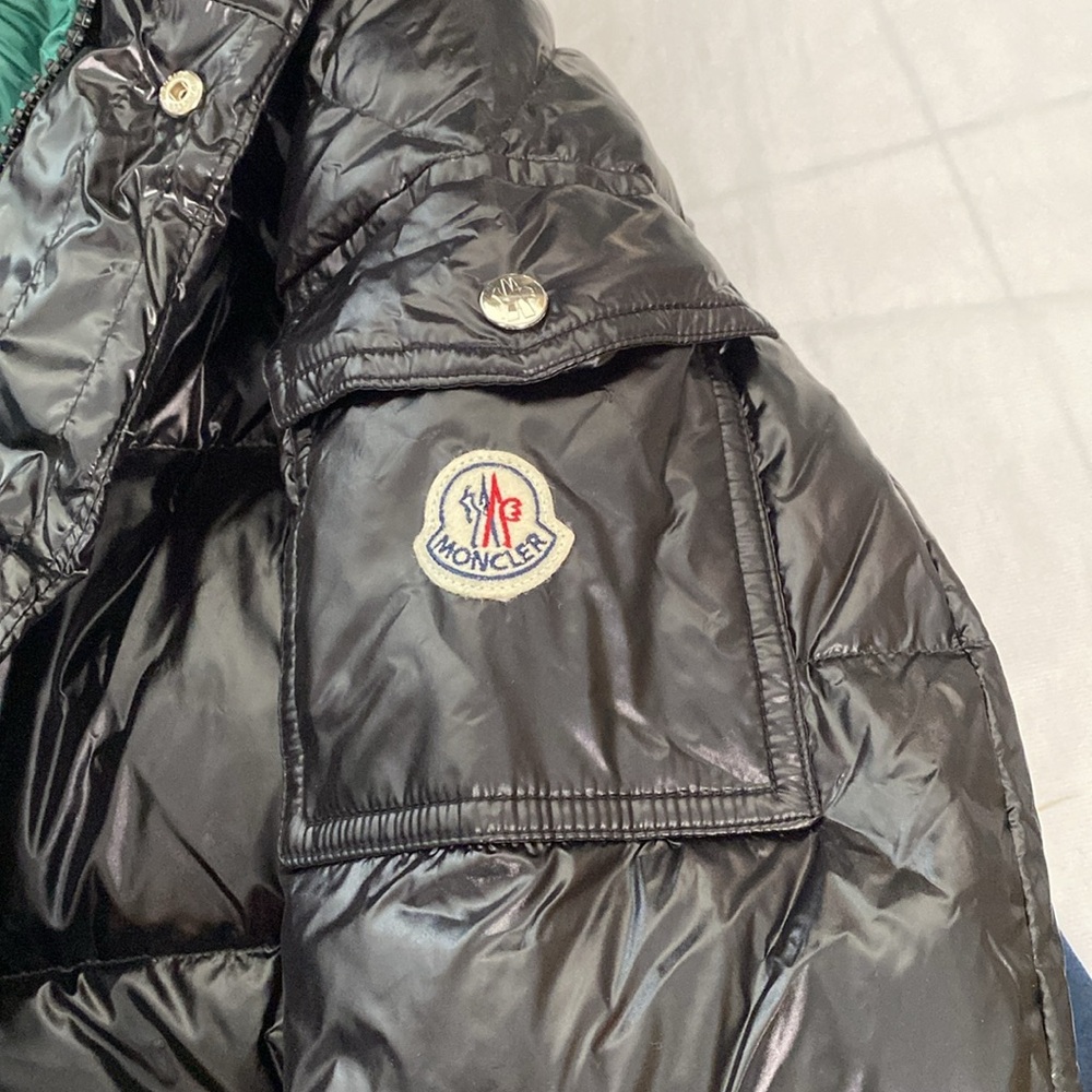 Moncler Glements Long Black Down Jacket - Picture 3 of 8